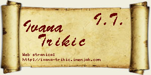 Ivana Trikić vizit kartica